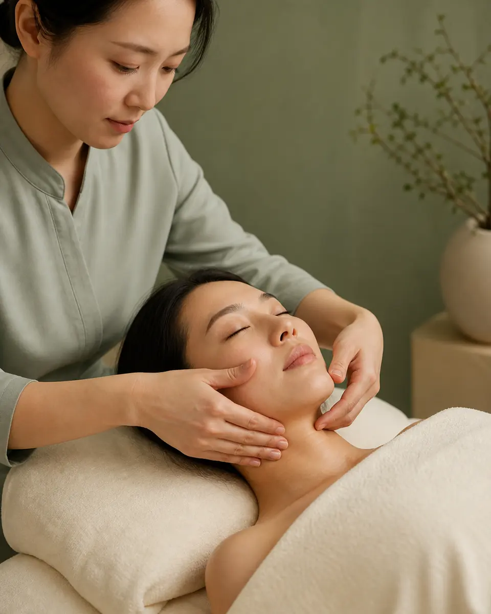 Hands-on facial sculpting and massage ritual