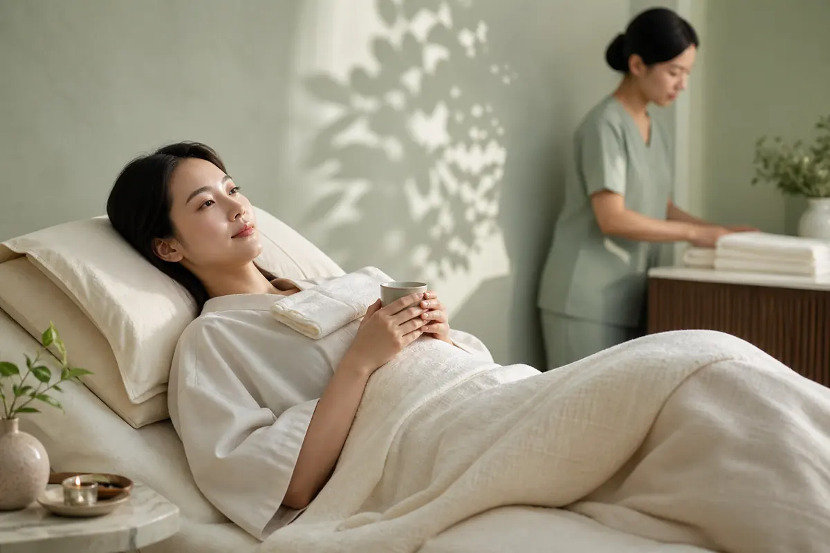 A calm finish after facial care